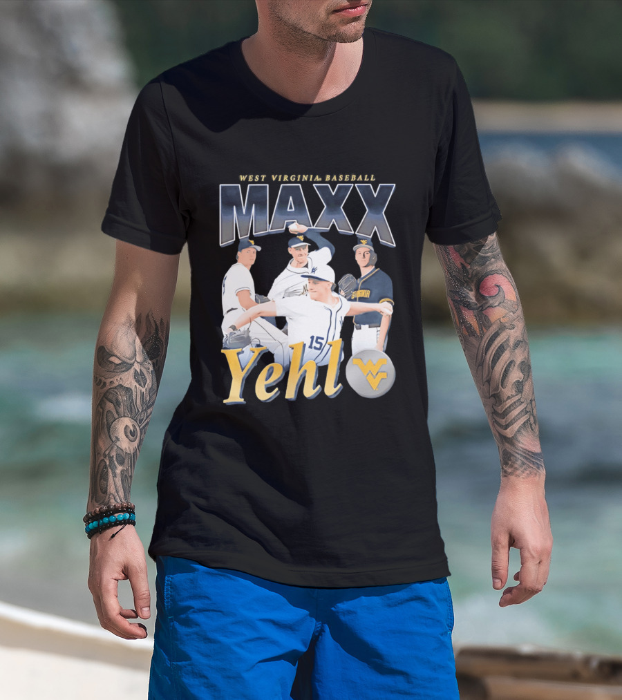 West Virginia Baseball Maxx Yehl WV Iconic Sports T-Shirt