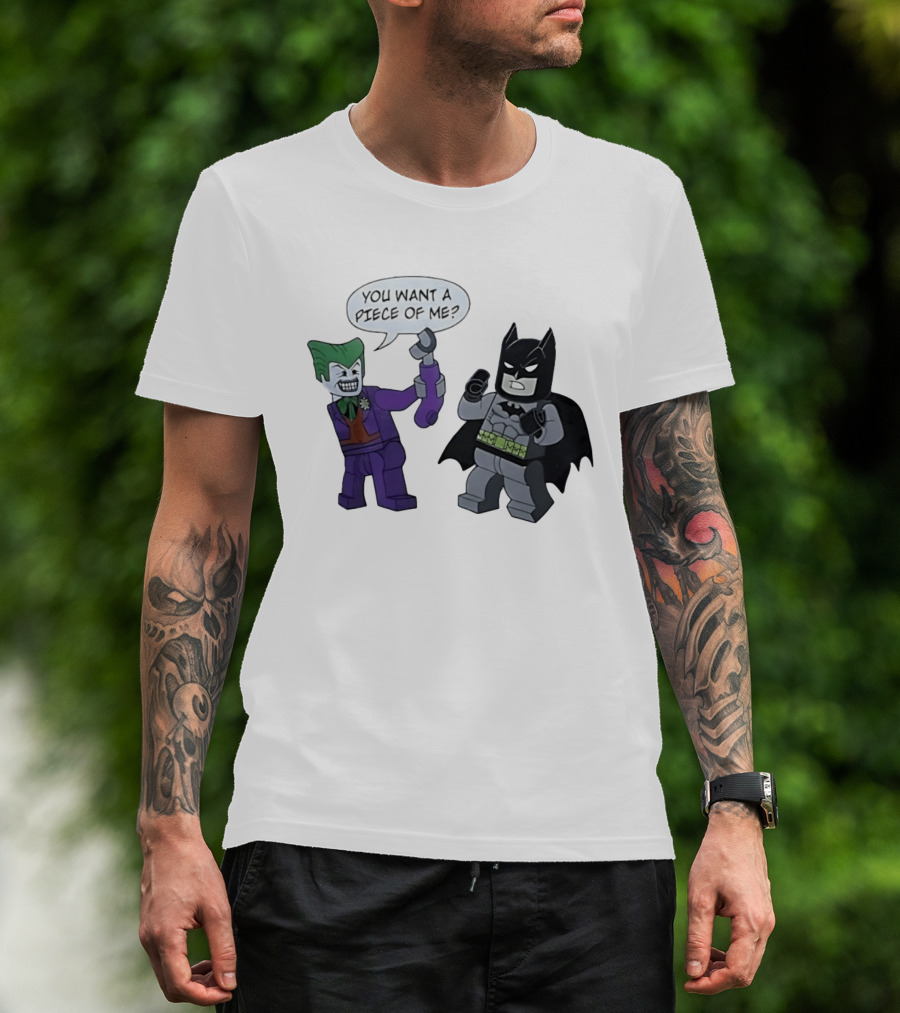 Lego Batman Vs Joker You Want A Piece Of Me Confrontation T-Shirt