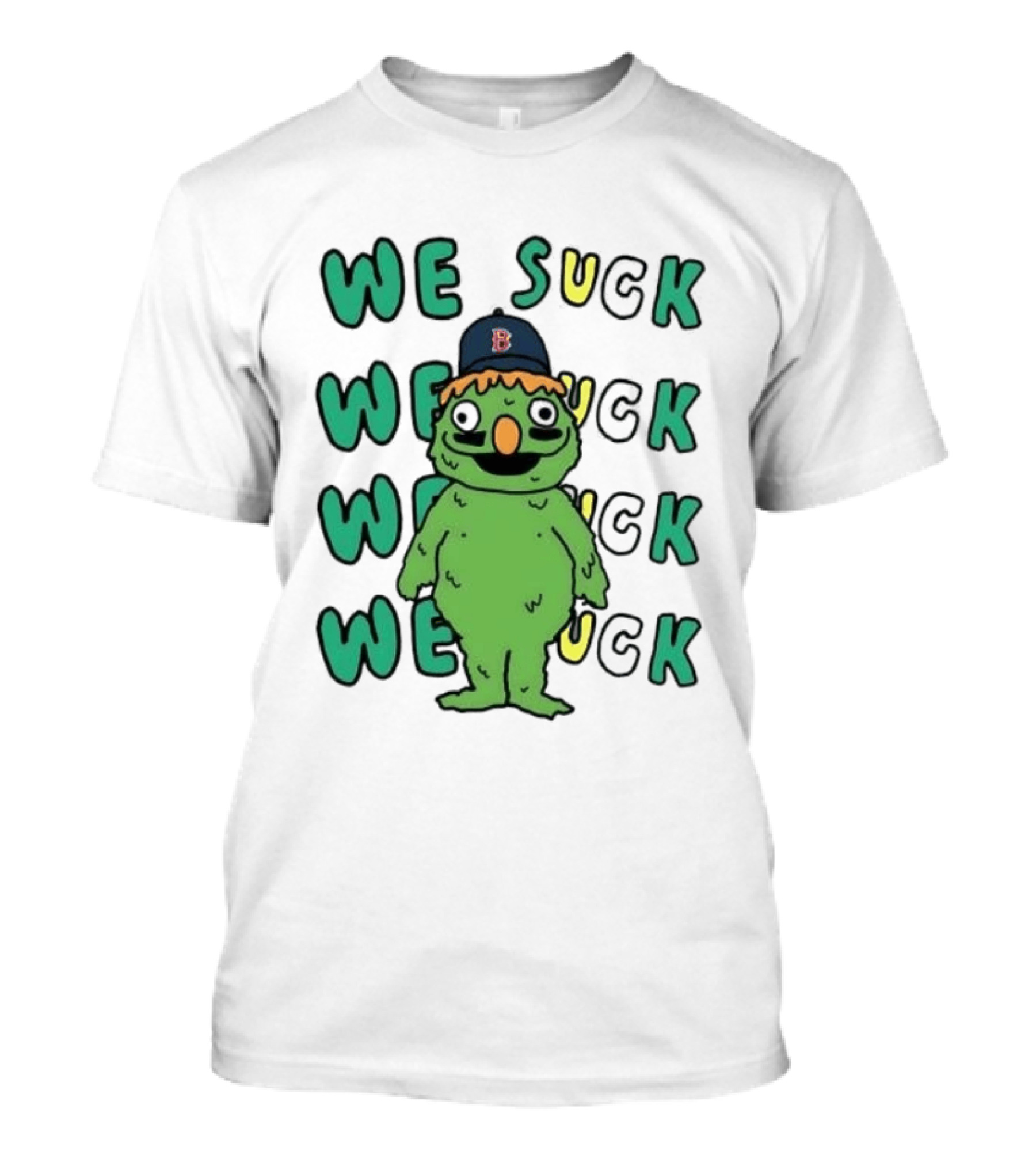 Boston Red Sox We Suck Mascot Fan Humor T-Shirt
