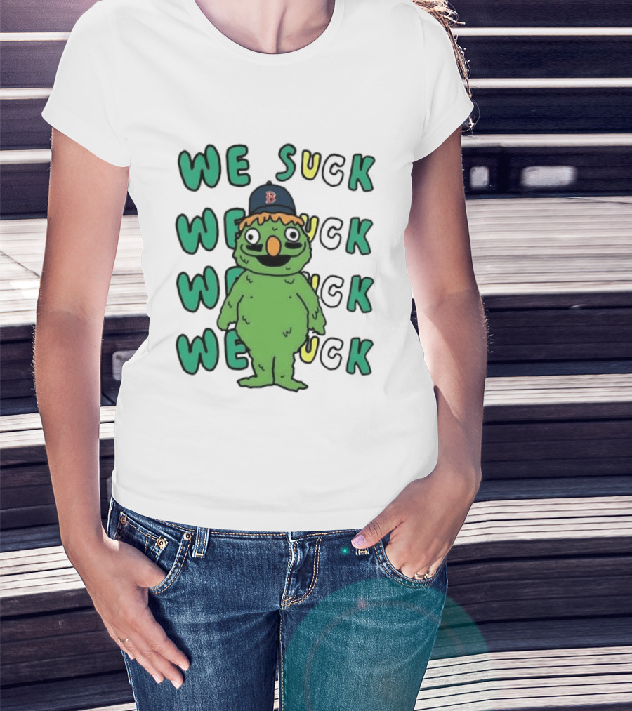 Boston Red Sox We Suck Mascot Fan Humor T-Shirt