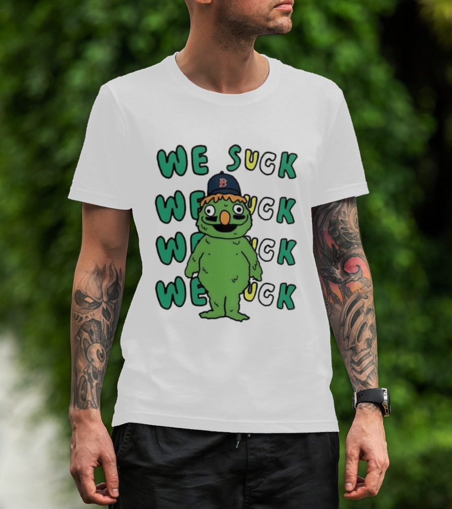 Boston Red Sox We Suck Mascot Fan Humor T-Shirt