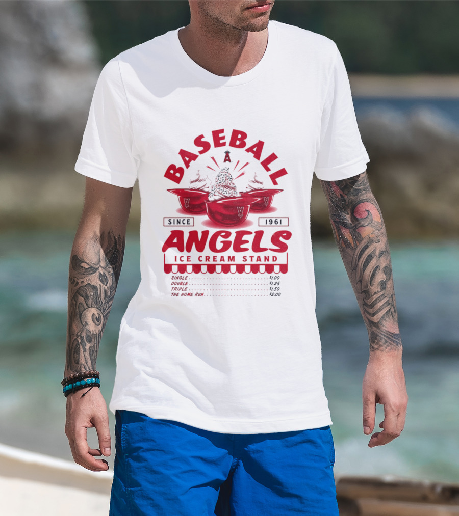 Baseball Angels Ice Cream Stand Since 1961 T-Shirt