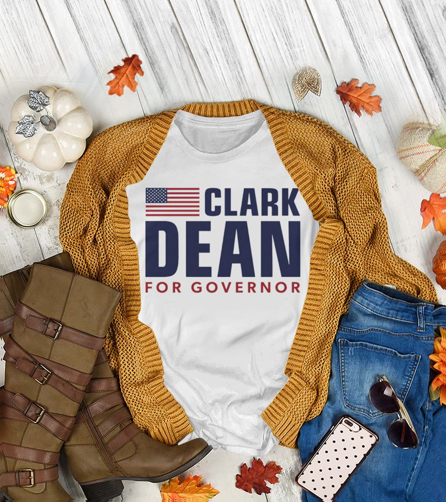 Clark Dean for Governor 2026 American Flag T-Shirt