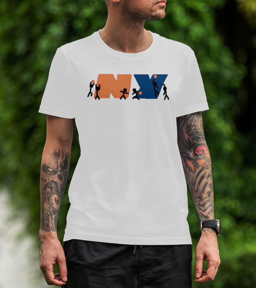 New York Knicks NBA NY Paint Basketball T-Shirt