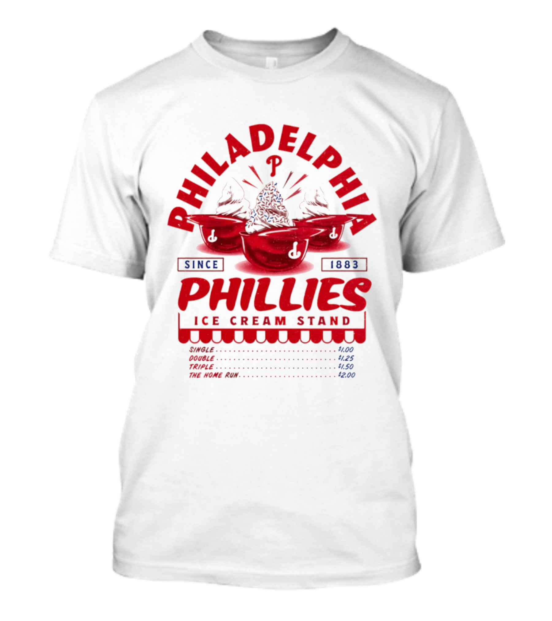 Philadelphia Phillies Ice Cream Stand Since 1883 T-Shirt