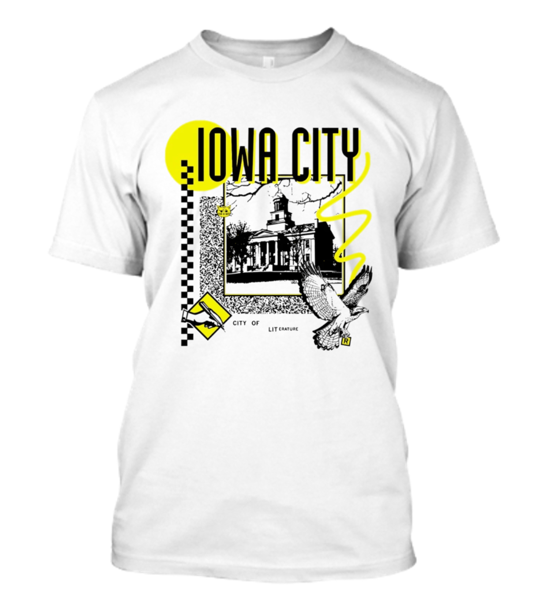 Iowa City University Old Capitol Literary Heritage Bird And Book T-Shirt