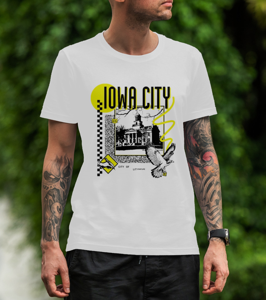 Iowa City University Old Capitol Literary Heritage Bird And Book T-Shirt
