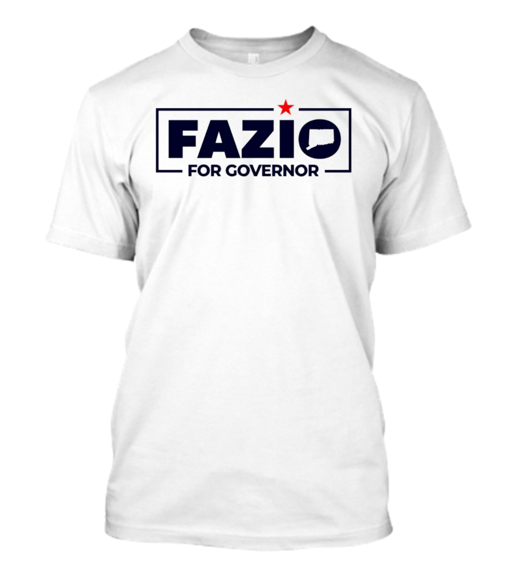 Fazio For Governor With Red Star And Connecticut T-Shirt