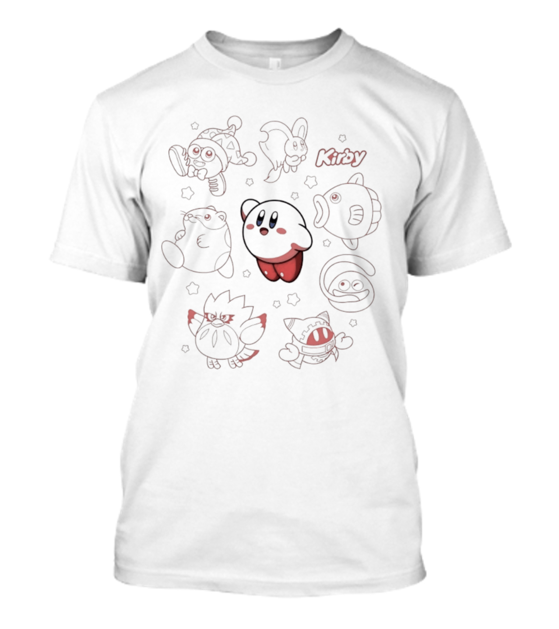 Kirby Elfilin Kine Gooey Magolor Coo Rick Marx Characters Compilation T-Shirt