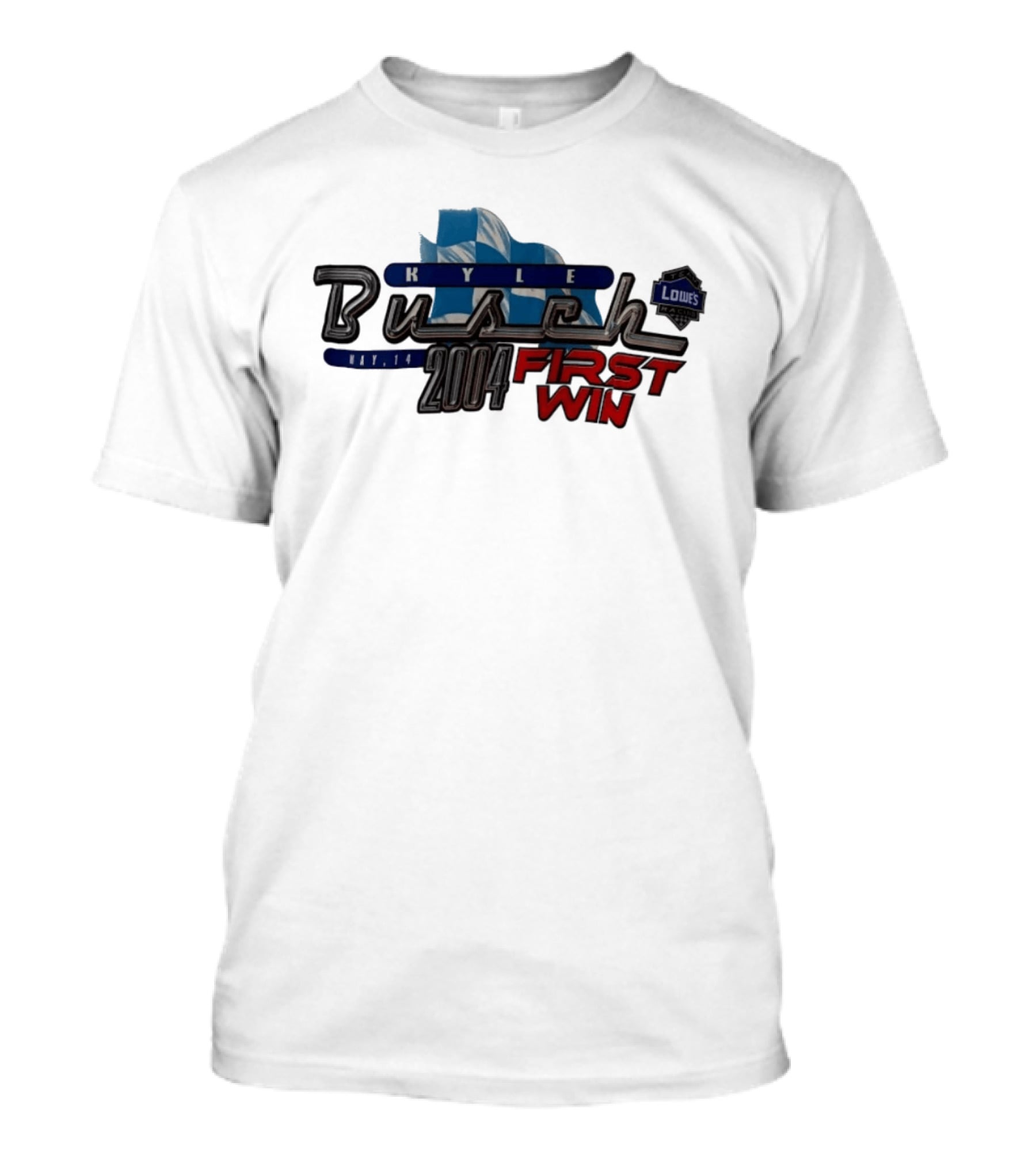 Kyle Busch 2004 Lowe's Racing Celebration First Win T-Shirt