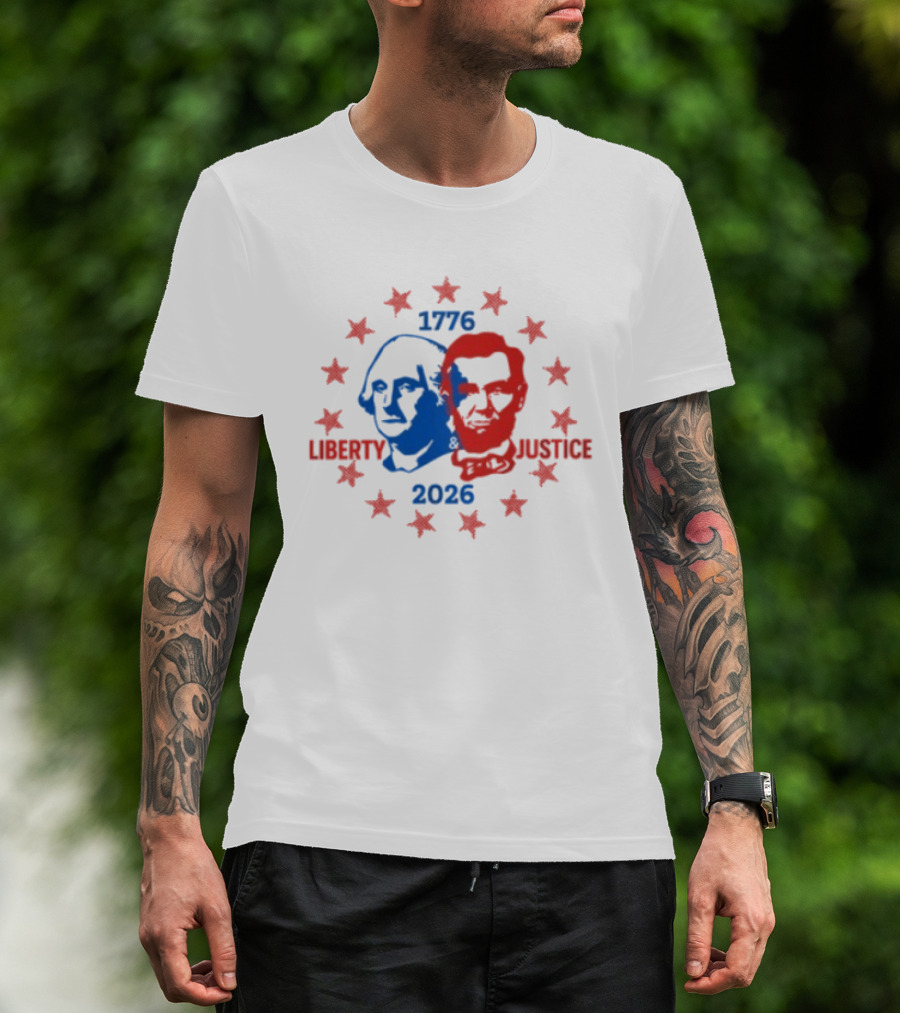 Spirit Jersey Liberty Justice 1776 2026 America 250 Ringer T-Shirt