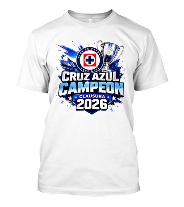 Cruz Azul Campeon Clausura 2026 Trophy Celebration T-Shirt