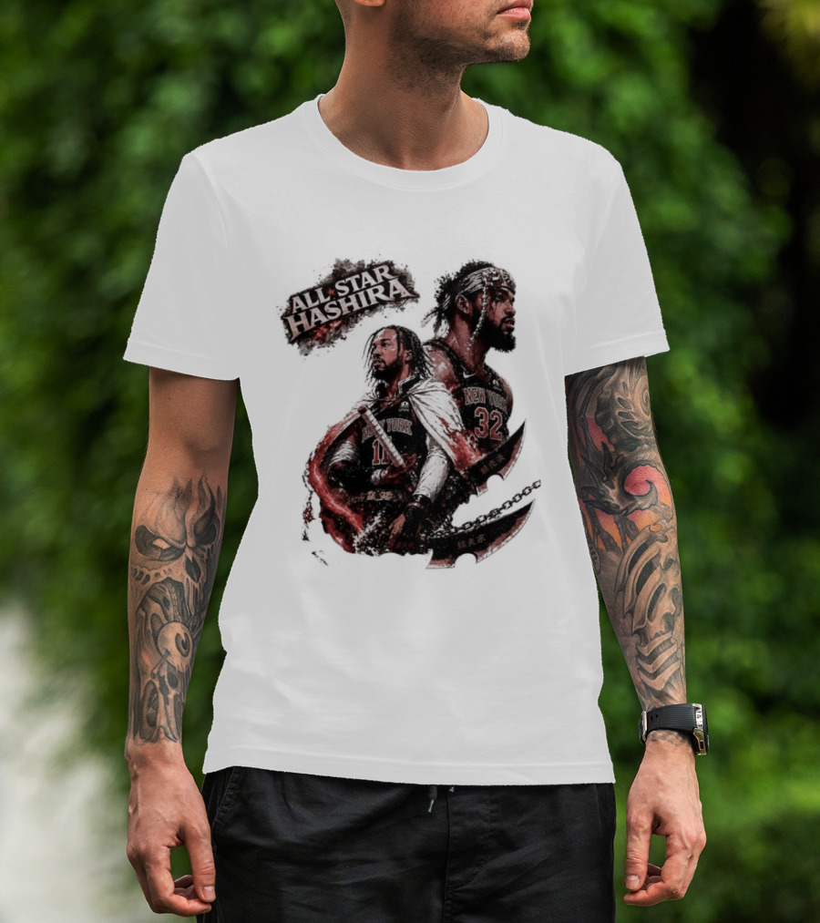 All Star Hashira Jalen Brunson Julius Randle New York Knicks NBA Basketball T-Shirt