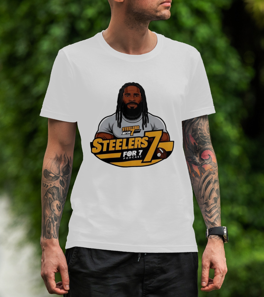 Steelers For 7 Podcast James Harrison Pittsburgh Steelers 7 T-Shirt