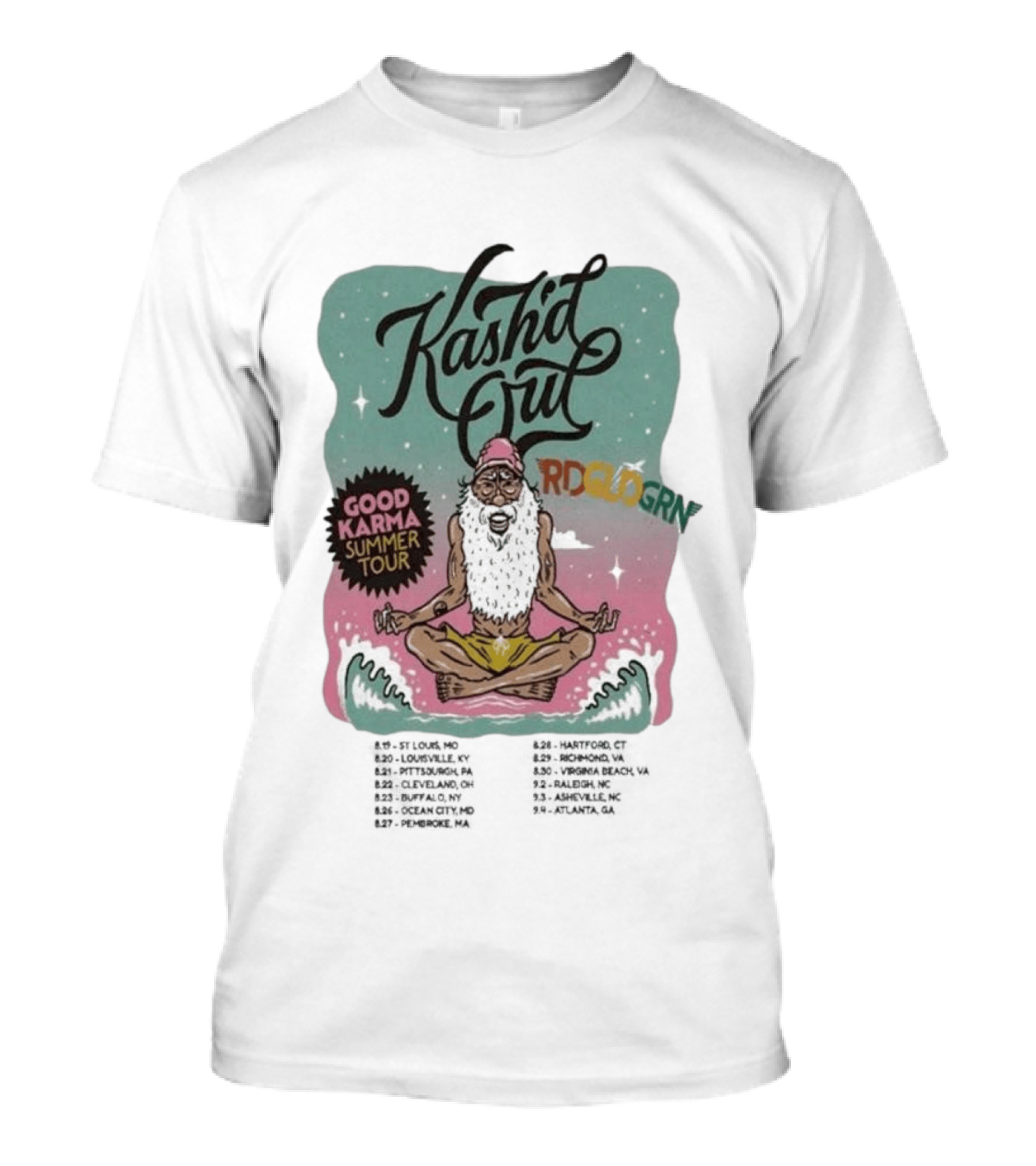 Kash'd Out 2026 Good Karma Summer Tour Vintage Meditation T-Shirt