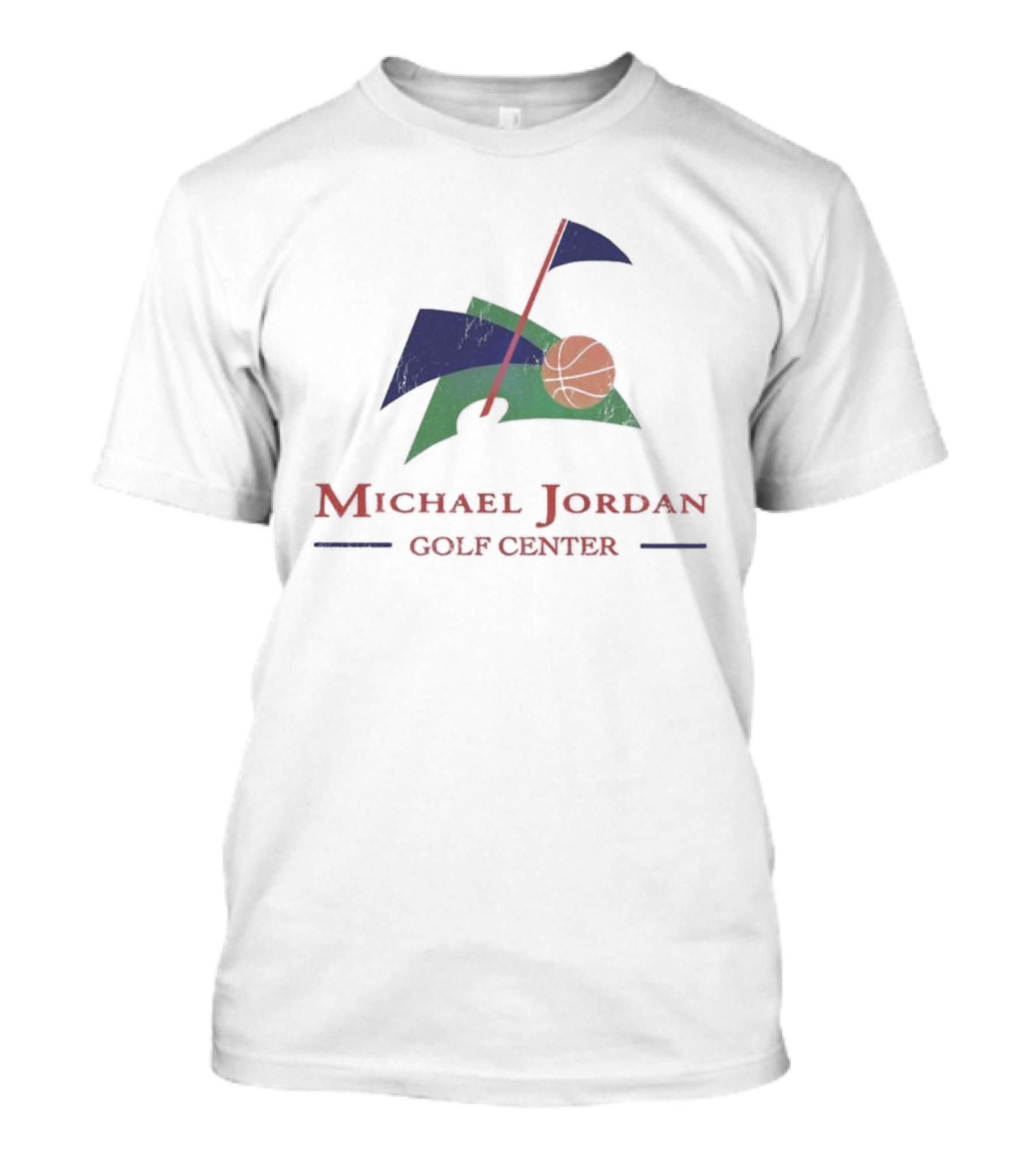 Michael Jordan Golf Center Iconic Flag And Basketball T-Shirt