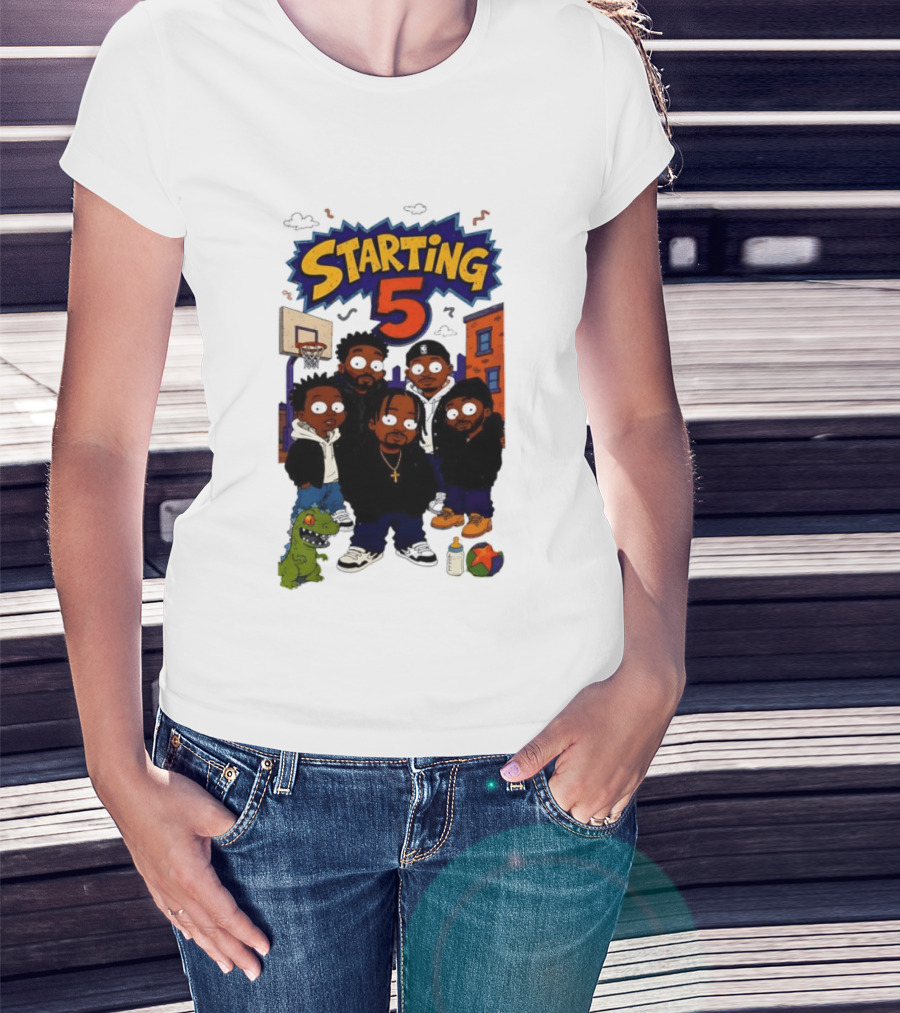Starting 5 New York Knicks Hip Hop Rugrats Players T-Shirt