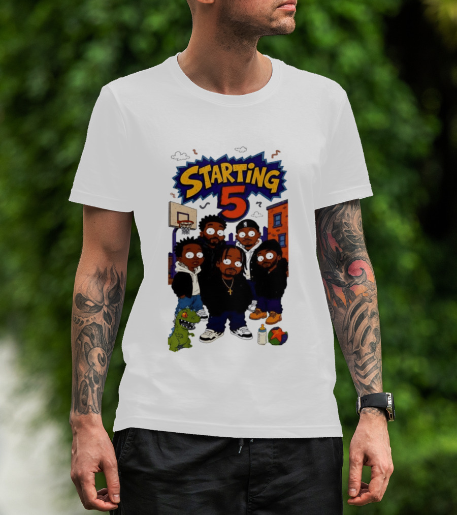Starting 5 New York Knicks Hip Hop Rugrats Players T-Shirt