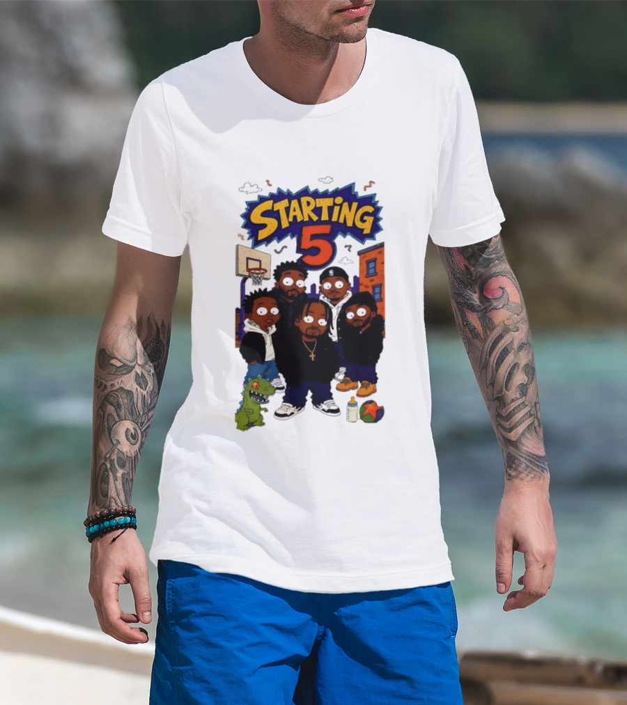 Starting 5 New York Knicks Hip Hop Rugrats Players T-Shirt
