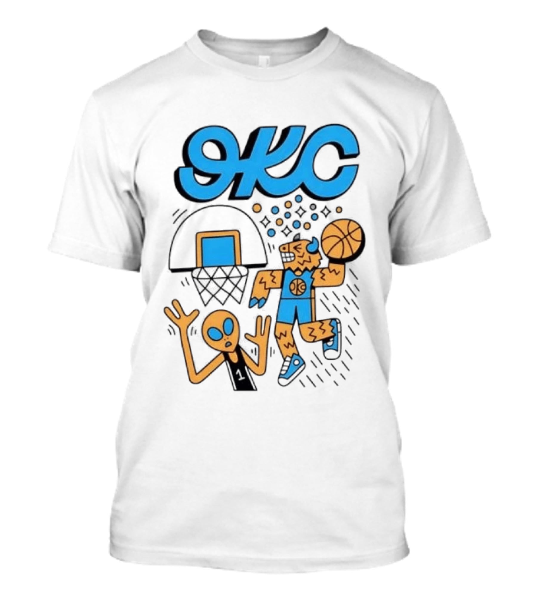 OKC Thunder Rumble Dunk Alien Basketball T-Shirt