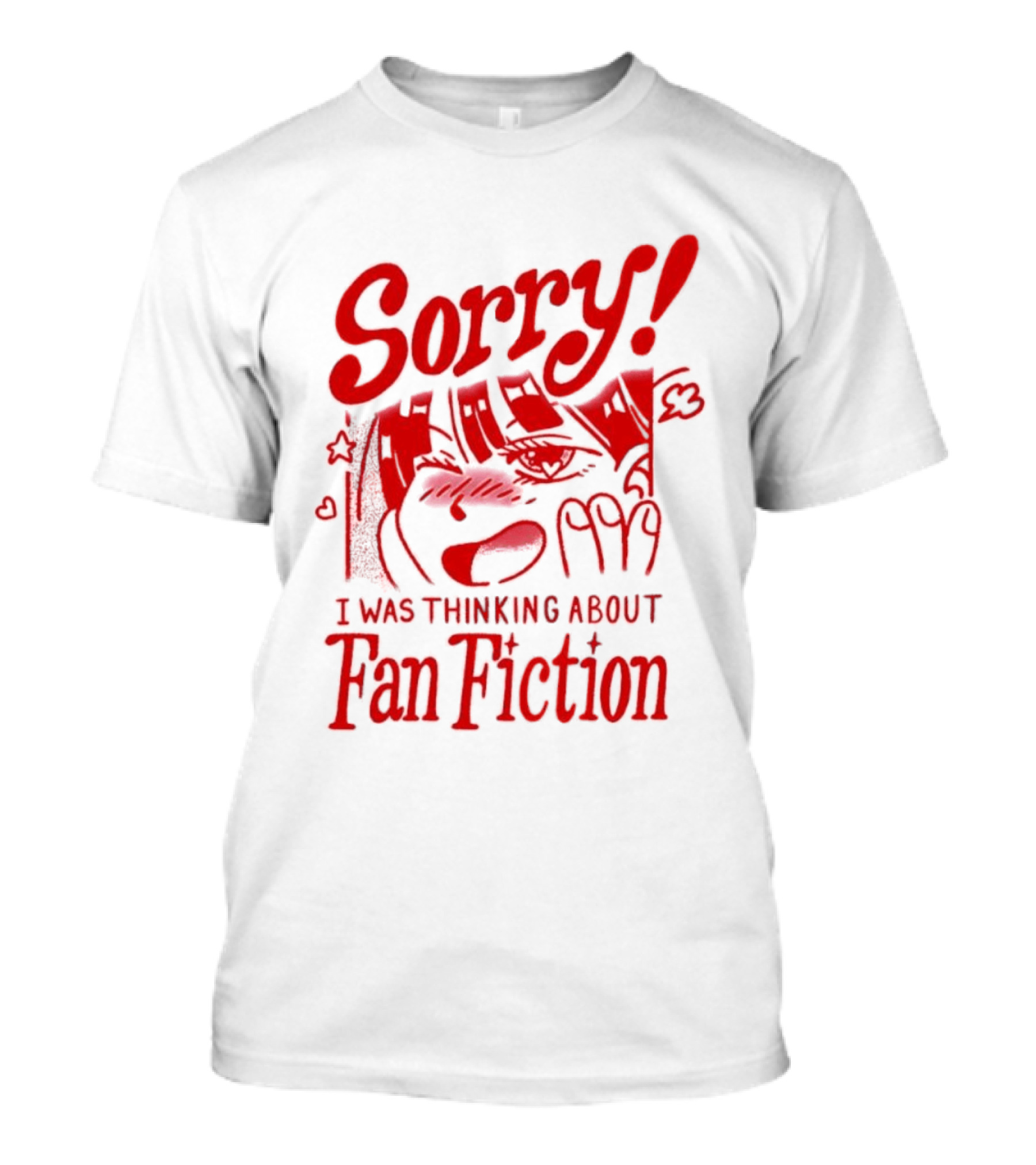 Sorry I Was Thinking About Fan Fiction Reader Story Book T-Shirt