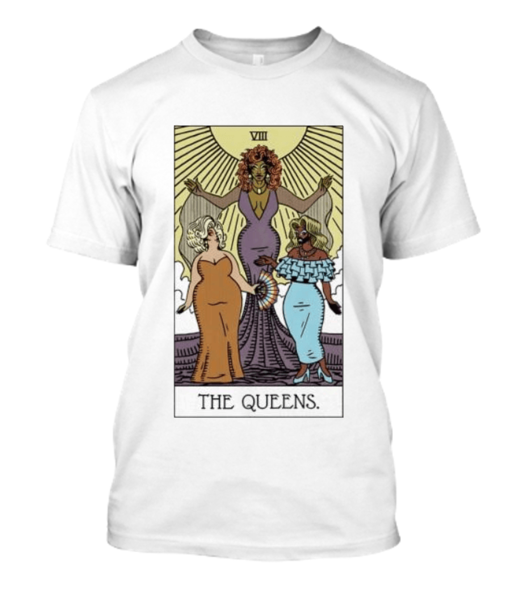 The Queens VIII Tarot Card Empowerment And Elegance T-Shirt