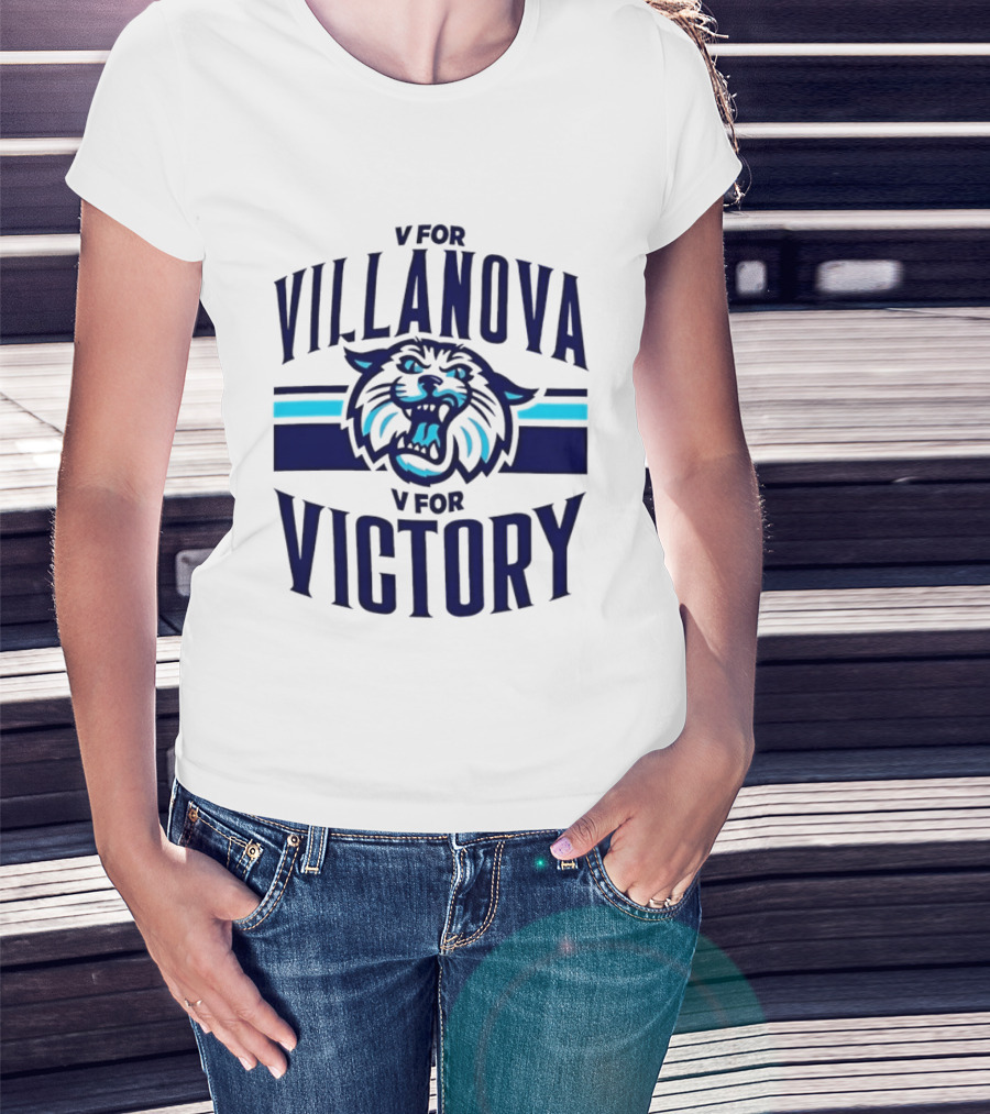 V For Villanova V For Victory Wildcats T-Shirt