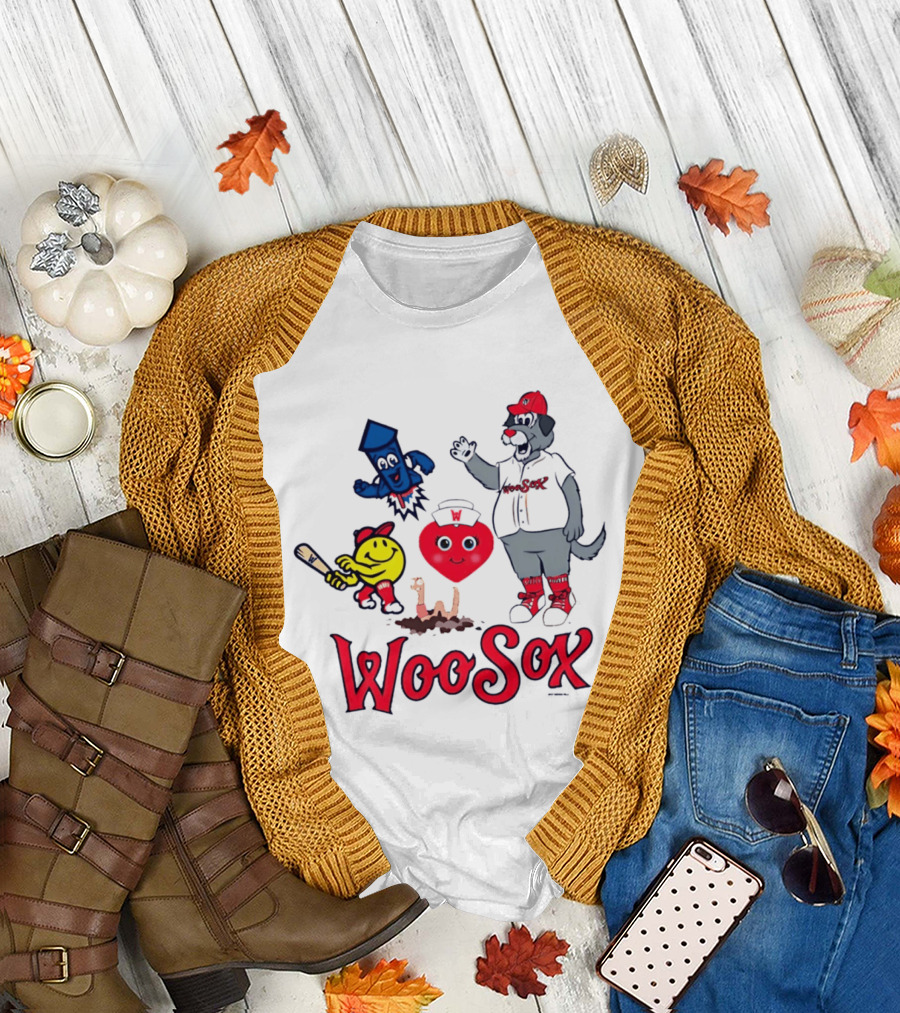 WooSox Baseball Team Central Masscots Characters T-Shirt