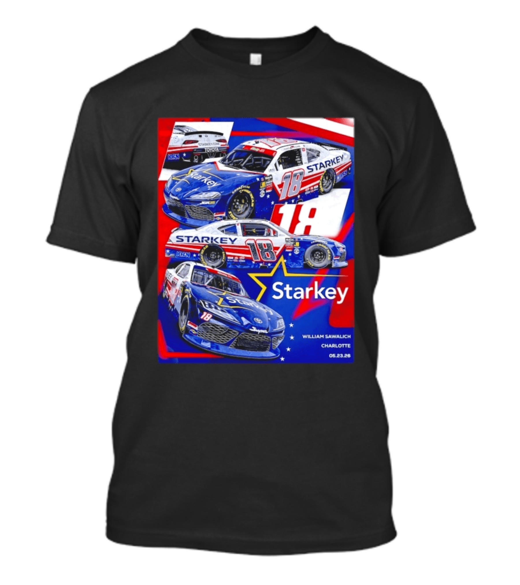 Starkey 18 William Sawalich Joe Gibbs Racing Charlotte Motor Speedway 05.23.26 T-Shirt