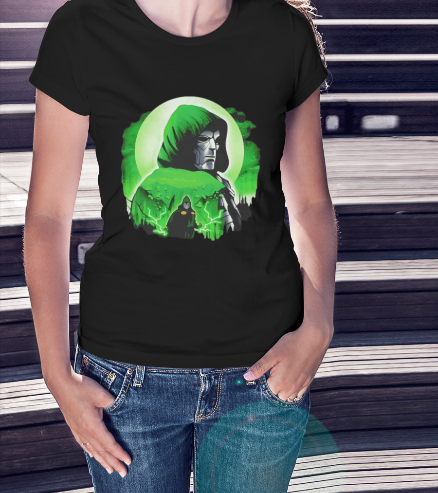 Doctor Doom Green Hooded Emperor Power T-Shirt