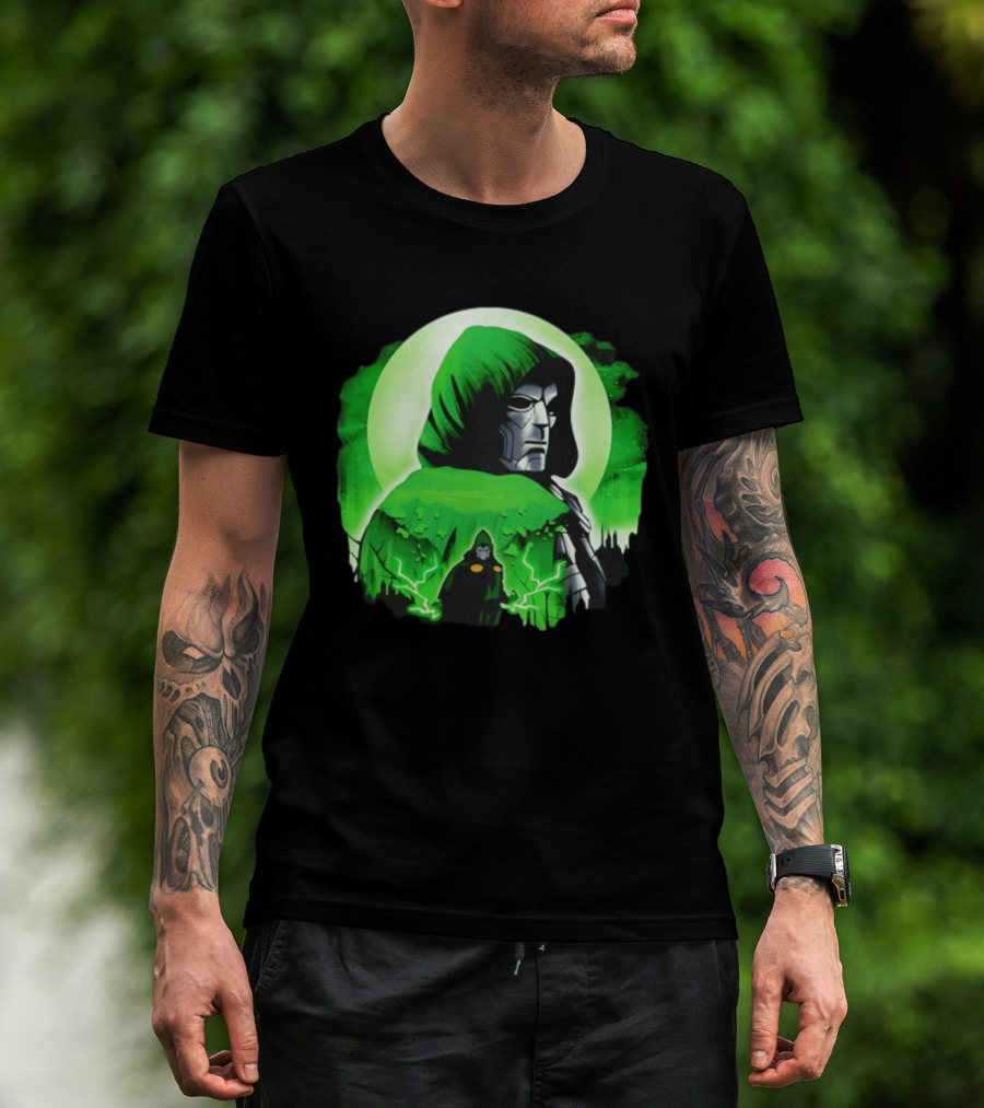 Doctor Doom Green Hooded Emperor Power T-Shirt