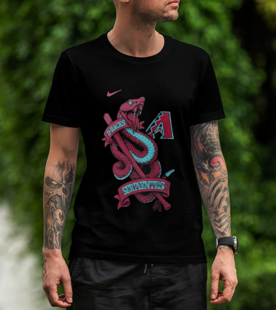 Nike D Backs Serpientes Arizona Diamondbacks Black T-Shirt