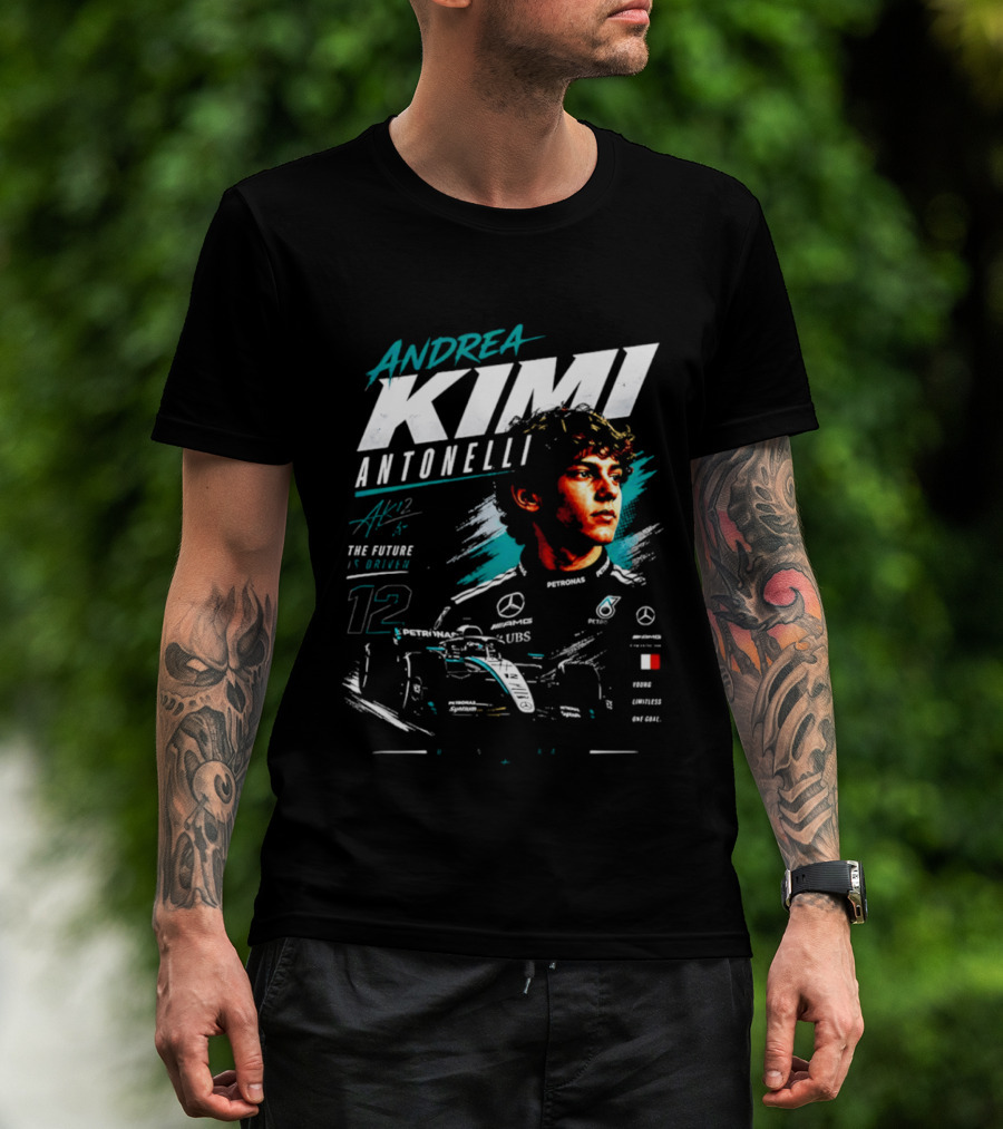 Andrea Kimi Antonelli Racing Future Driven F1 Mercedes AMG 12 T-Shirt
