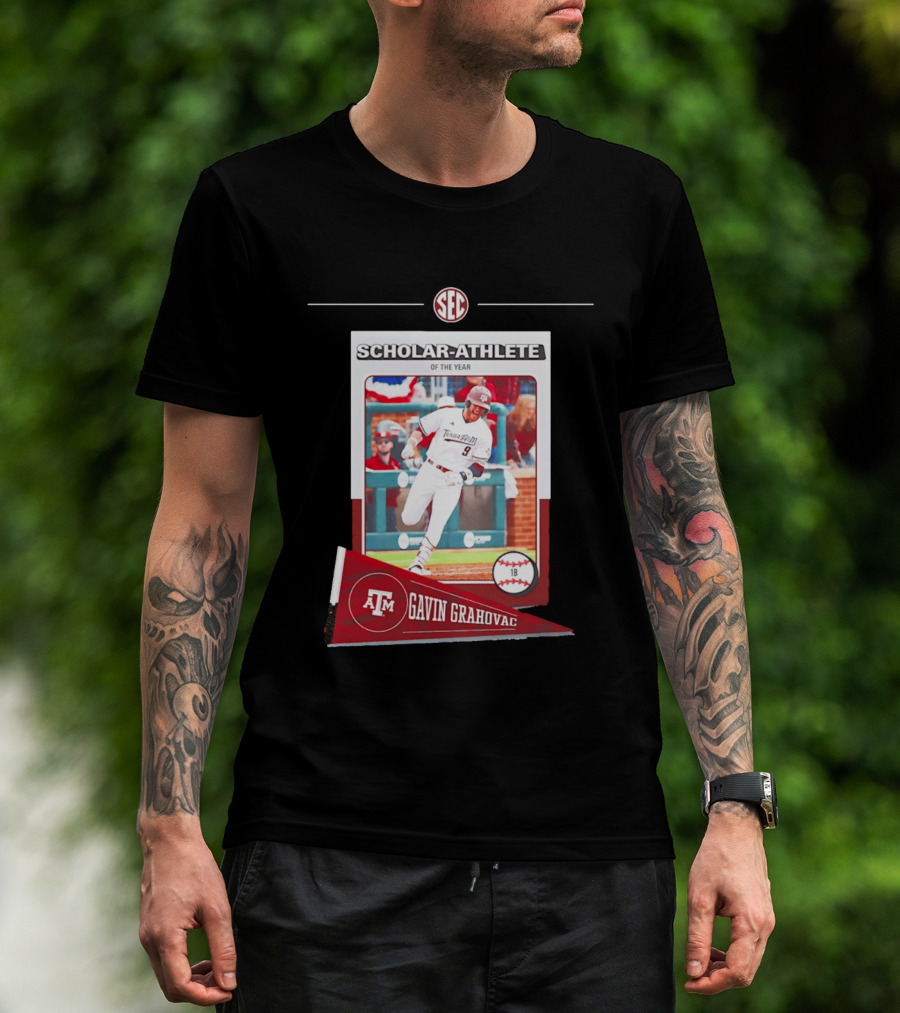 Texas A&M Gavin Grahovac SEC Scholar Athlete Baseball 2026 T-Shirt