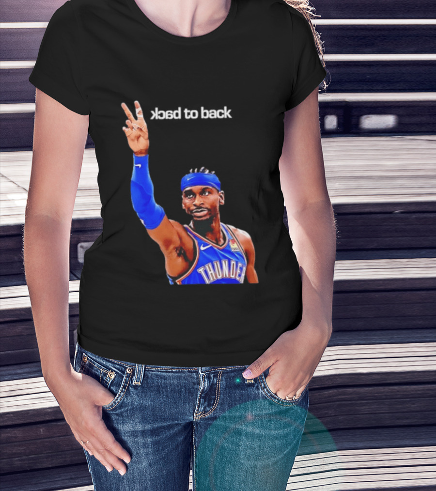 Shai Gilgeous Alexander Back To Back 2025 26 Kia NBA MVP Thunder T-Shirt