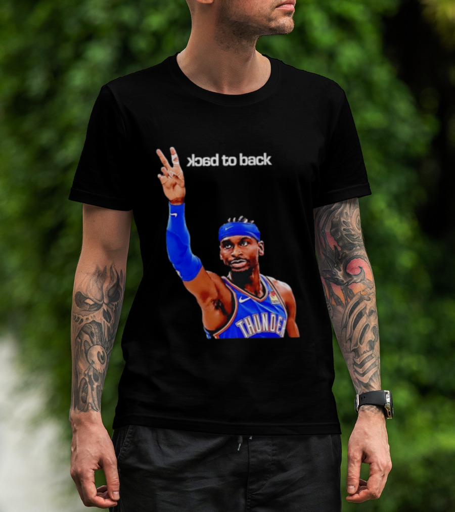 Shai Gilgeous Alexander Back To Back 2025 26 Kia NBA MVP Thunder T-Shirt