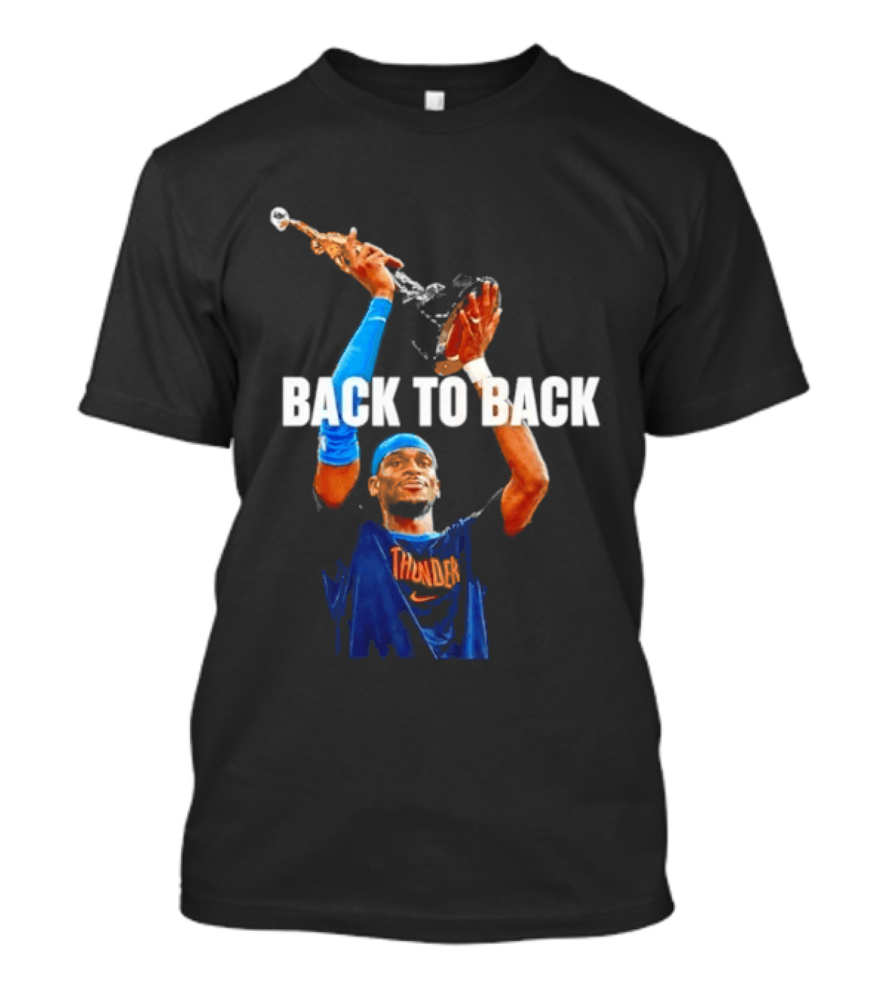 Shai Gilgeous Alexander OKC Thunder Basketball Back To Back T-Shirt