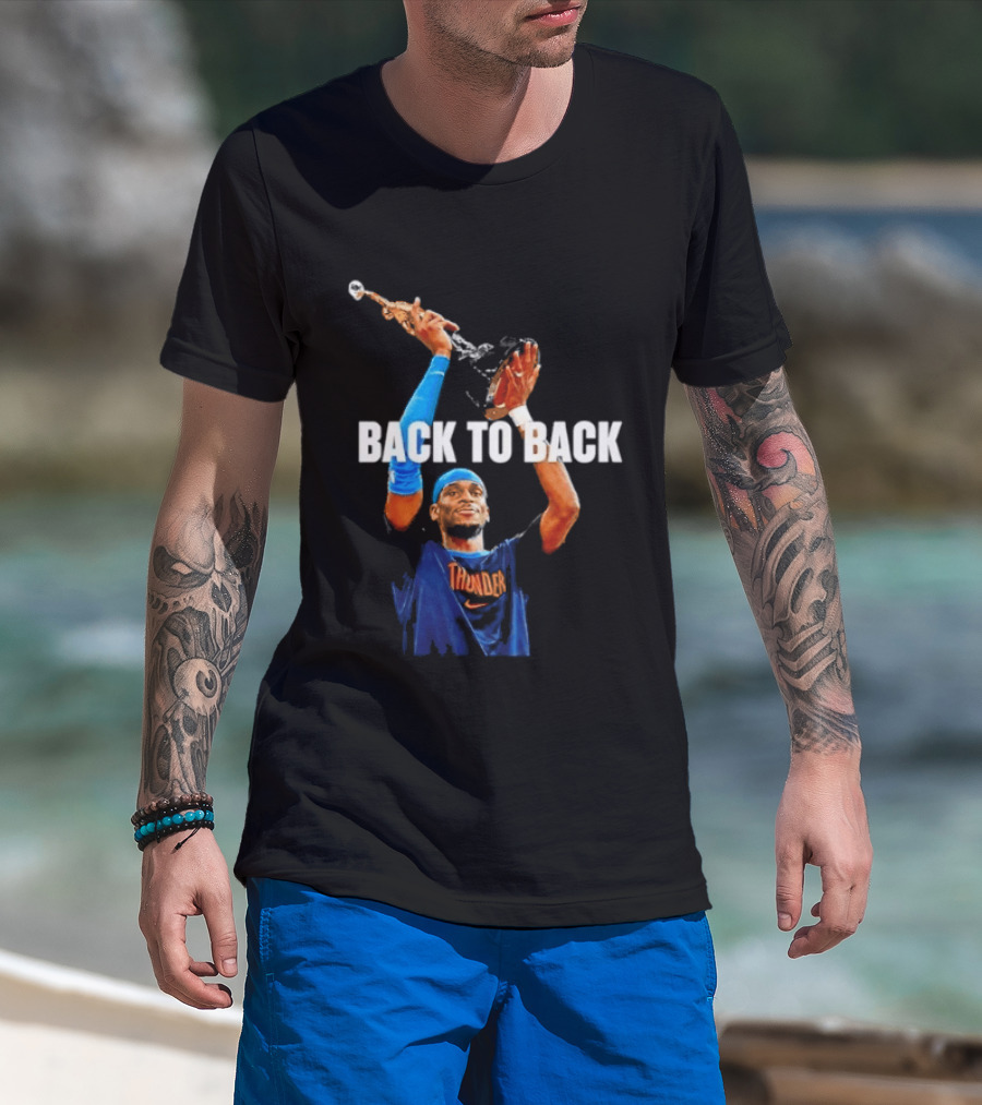 Shai Gilgeous Alexander OKC Thunder Basketball Back To Back T-Shirt