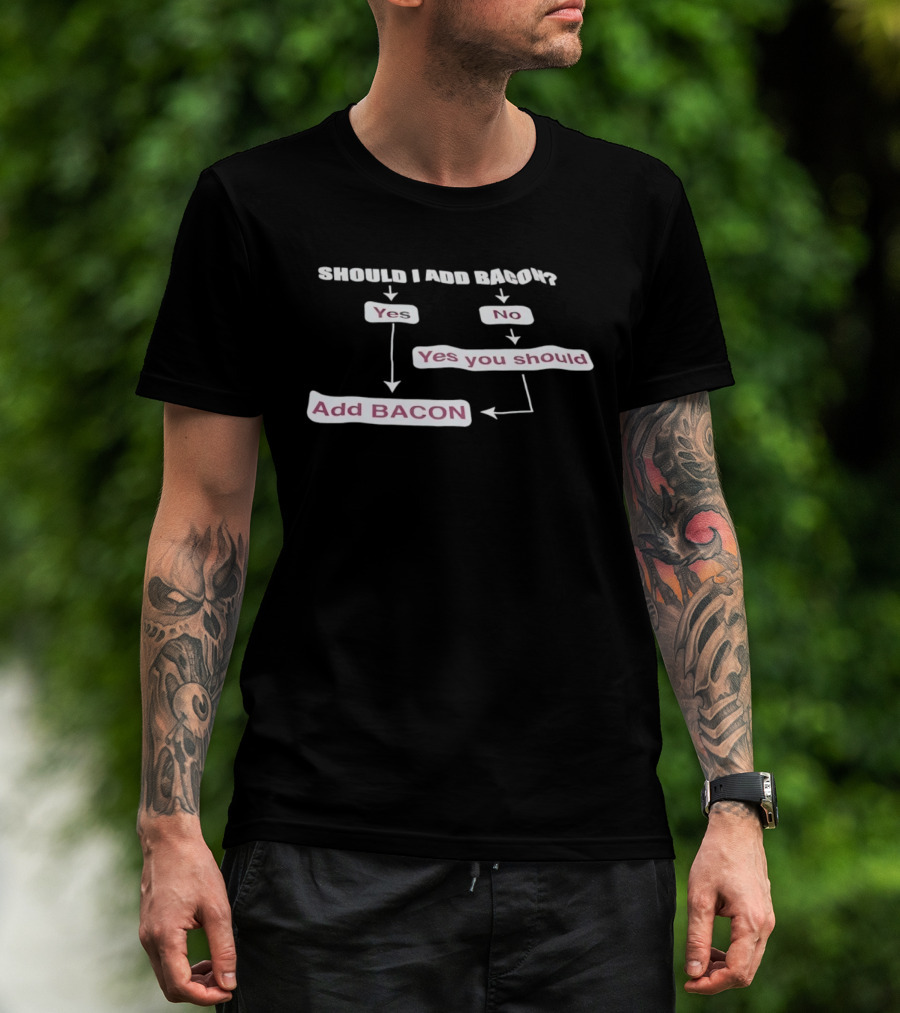 Should I Add Bacon Yes No Yes You Should Add Bacon Add Bacon T-Shirt