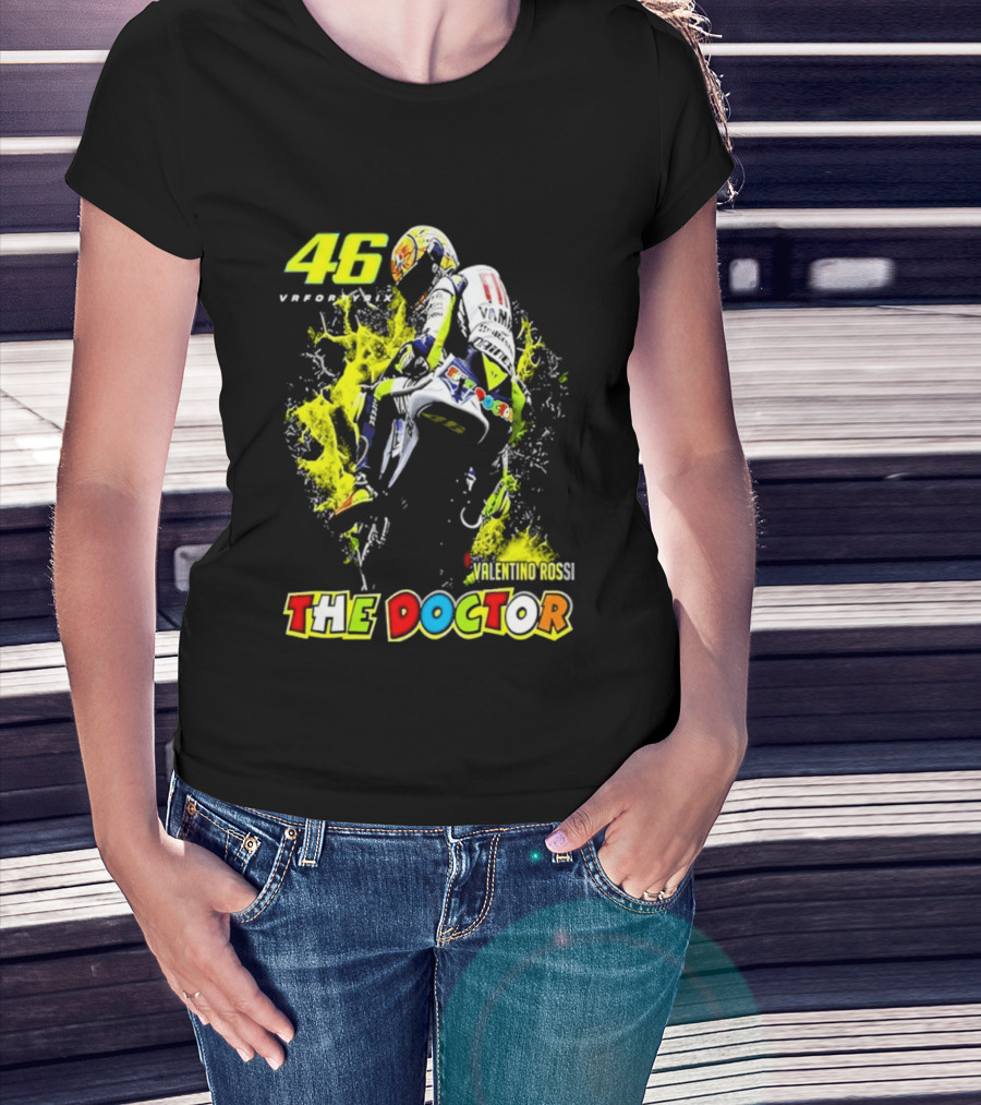 Valentino Rossi 46 VR46 The Doctor Motorcycle Racing T-Shirt