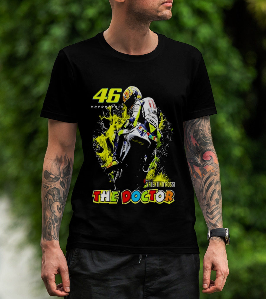 Valentino Rossi 46 VR46 The Doctor Motorcycle Racing T-Shirt