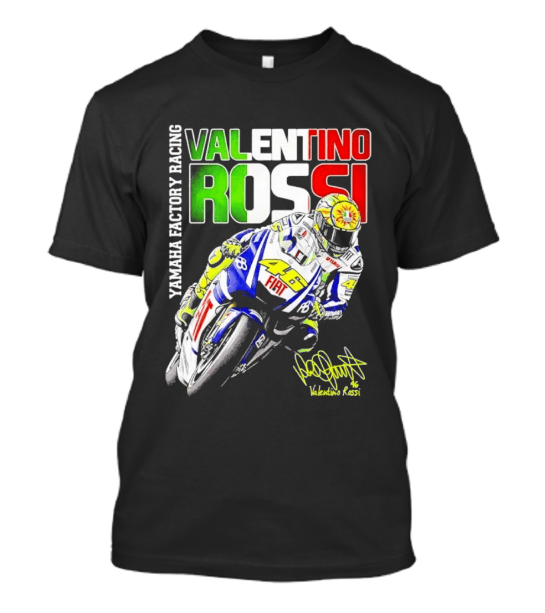 Valentino Rossi Yamaha Factory Racing Motogp Fiat Racing T-Shirt
