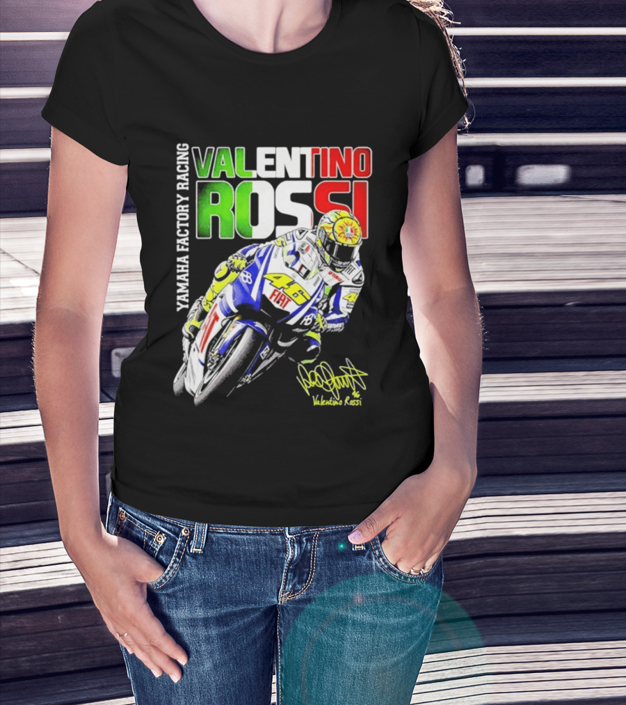 Valentino Rossi Yamaha Factory Racing Motogp Fiat Racing T-Shirt
