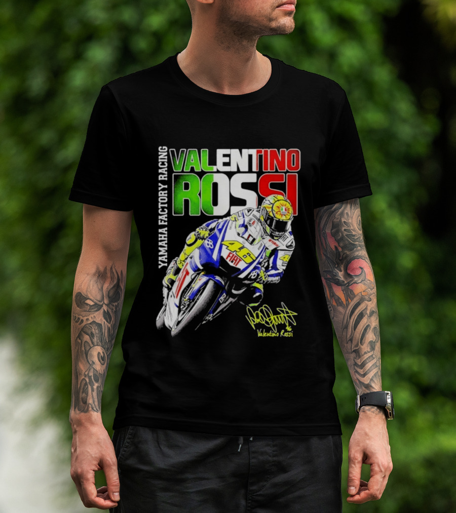 Valentino Rossi Yamaha Factory Racing Motogp Fiat Racing T-Shirt