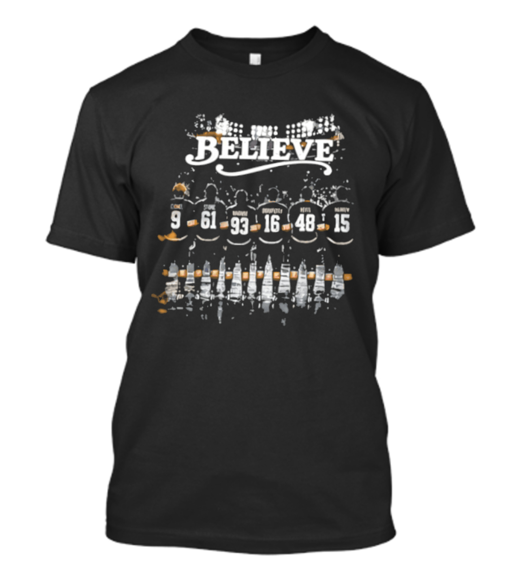 Vegas Golden Knights Believe 9 61 92 16 40 15 Hockey Team T-Shirt