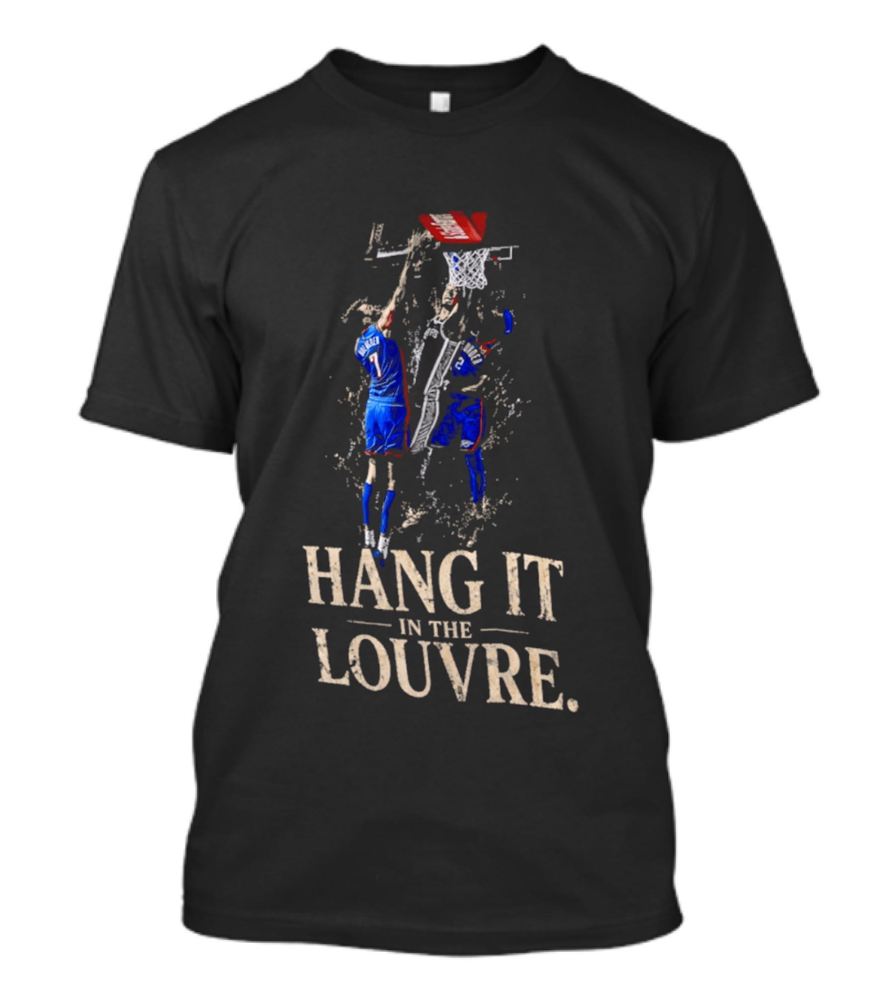 Victor Wembanyama Wemby Rising Above Chet And SGA Hang It In The Louvre T-Shirt
