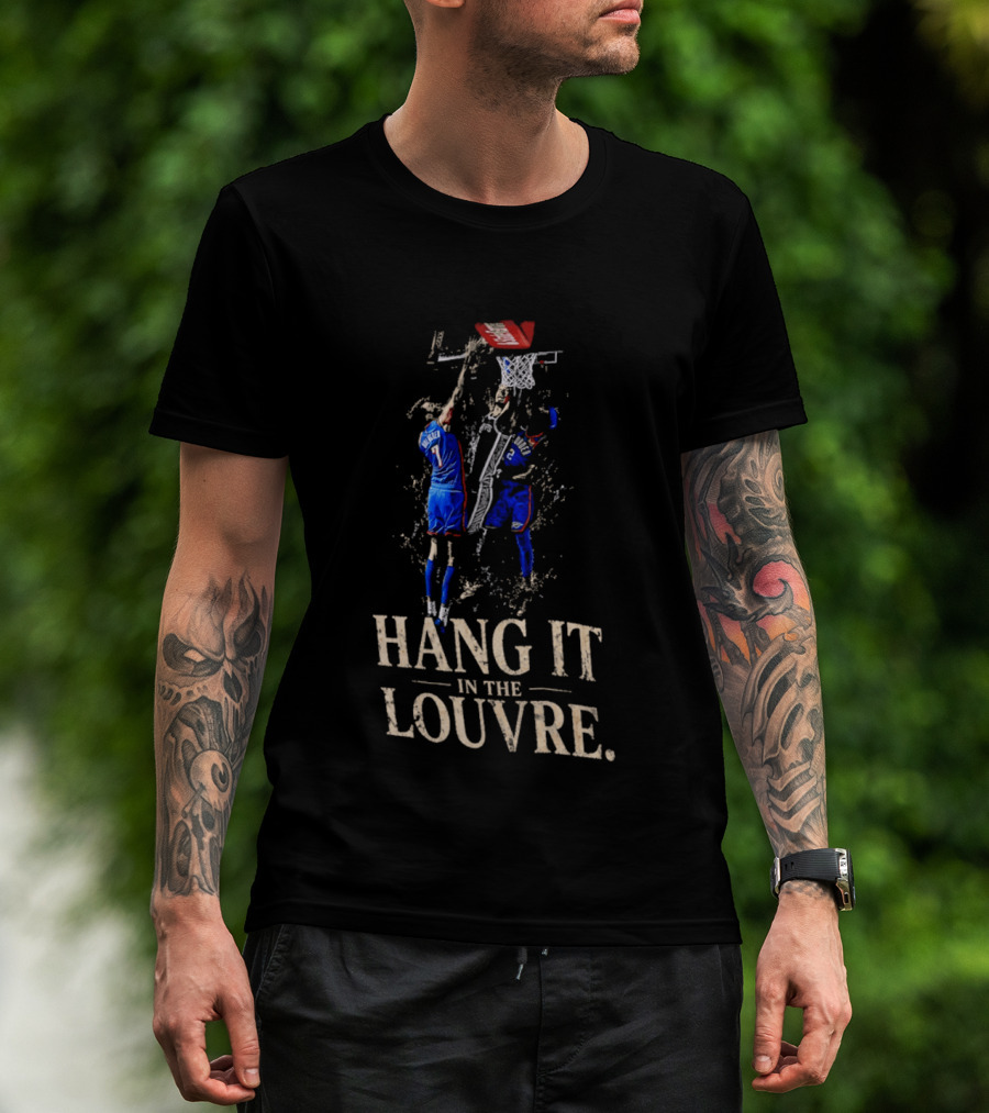 Victor Wembanyama Wemby Rising Above Chet And SGA Hang It In The Louvre T-Shirt