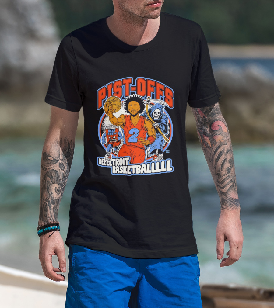 Pist Offs Detroit Basketballl Cade Cunningham Beef Stew Grim Reaper T-Shirt