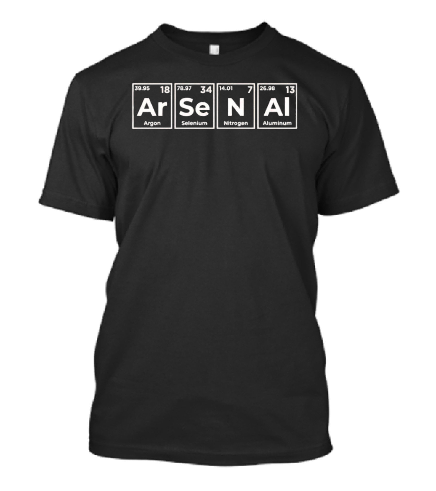 Chemical Arsenal 2026 Argon Selenium Nitrogen Aluminum Periodic T-Shirt