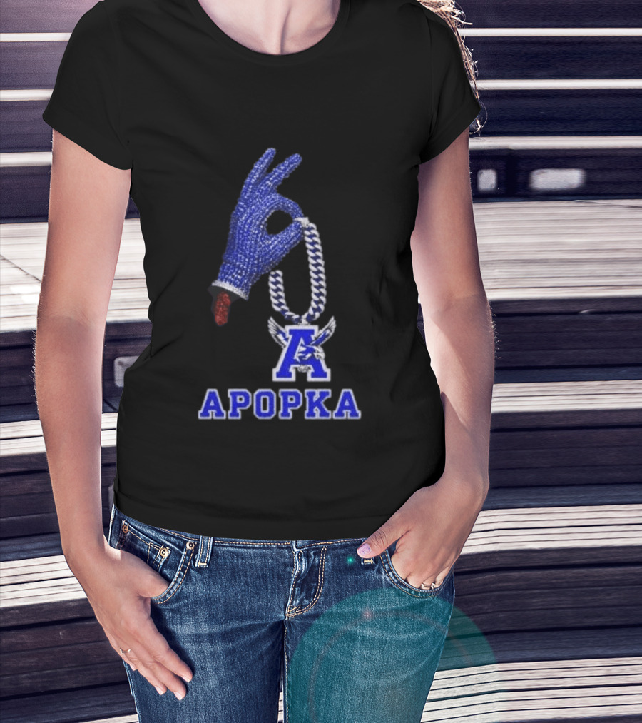 Drake Iceman Apopka Blue Hand Glove Necklace T-Shirt